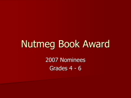 Nutmeg Book Award
