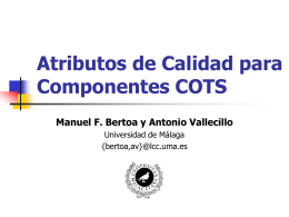 Atributos de Calidad para Componentes COTS