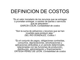 DEFINICION DE COSTOS - Tesci's Blog | Just another