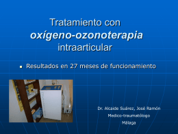Tratamiento con oxigeno-ozonoterapia intraarticular