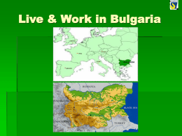 Live & Work in Bulgaria - Nodarbinātības valsts aģentūra