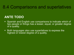 8.4 Comparisons and superlatives