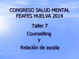 CONGRESO SALUD MENTAL FEAFES HUELVA 2014