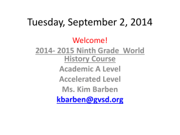 Tuesday, September 2, 2014 - Great Valley School District