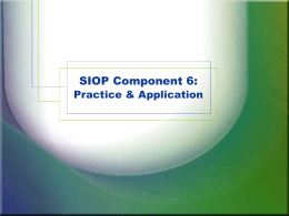 SIOP Component 4: Strategies
