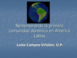 Rememorando la primera comunidad dominica en …