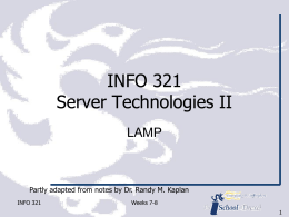 Server Technologies II - College of Computing & …
