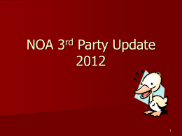 NOA 3rd Party Update 2012