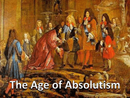 The Age of Absolutism - Wappingers Central School District
