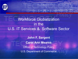 Workforce Globalization in the U.S. IT Services and