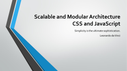 Scalable and Modular Architecture CSS and JavaScript