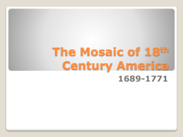 A Mosaic of 18th Century America - Index