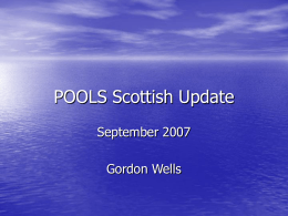 POOLS Scottish Update