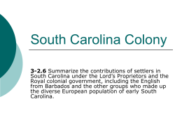 South Carolina Colony - Home