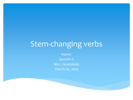 Stem-changing verbs