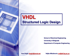 Structured Logic design With VHDL