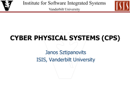 Cyber Physical Systems - Institute for Software Integrated