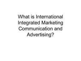 What is International Integrated Marketing …