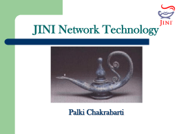 Jini Network Technology - Department of Computer …