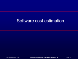 Software cost estimation - Systems, software and …