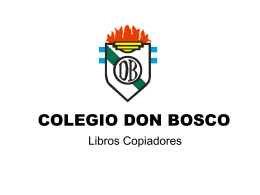 COLEGIO DON BOSCO - Biblioteca Nacional de Maestros