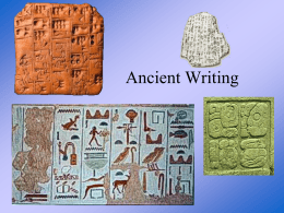 Ancient Writing - State College of Florida, …