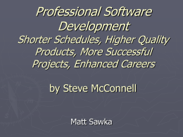 Professional Software Development Shorter Schedules
