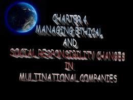 MULTINATIONAL MANAGEMENT IN A CHANGING WORLD
