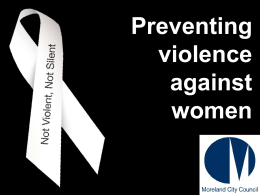 Preventing Violence Against Women, Moreland City …