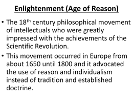 Enlightenment (Age of Reason)