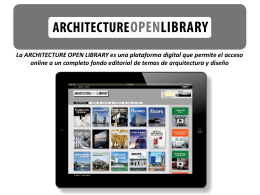 La Architecture Open Library es una plataforma digital que
