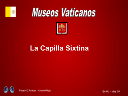 Capilla Sixtina - Presentaciones del Catecismo