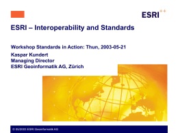 ESRI – Interoperability and Standards