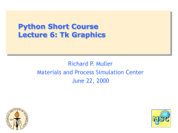 Python Tkinter - Materials and Process Simulation Center