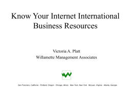 Know Your Internet International Business Resources