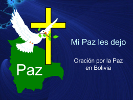 Mi Paz les dejo - Bienvenidos a la Parroquia La Santa Cruz