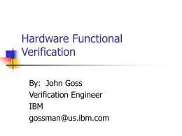 Hardware Functional Verification Class