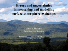 Some thoughts on errors and uncertainties in …
