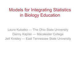 Models for Integrating Statistics in Biology Education