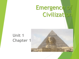 Emergence of Civilization