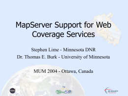 MapServer: Web Coverage Server