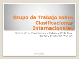 Grupo de Trabajo sobre Clasificaciones Internacionales