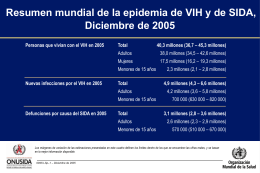Global summary of the HIV/AIDS epidemic, December 2003