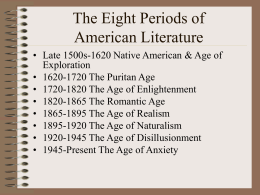The Seven Periods of American Literature