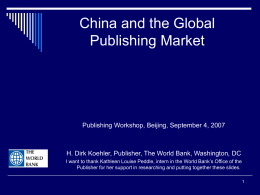 The English-Language Publishing Market