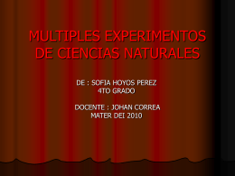 MULTIPLES EXPERIMENTOS DE CIENCIAS NATURALES