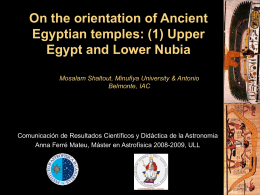On the orientation of Ancient Egyptian temples: (1) Upper