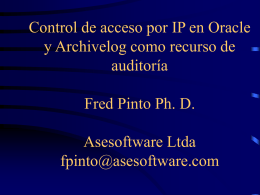 Seguridad IP en Oracle y Archivelog como herramienta de