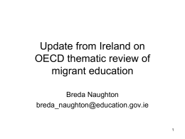 Update from Ireland on OECD thematic review of migrant