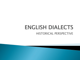 ENGLISH DIALECTS - Serwis Informacyjny WSJO